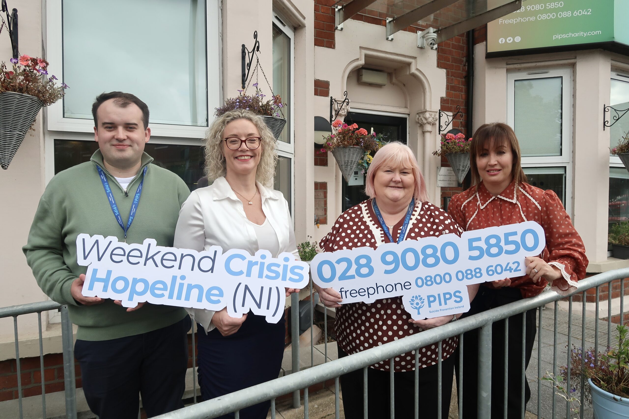 Group close up Campaigners gather at Stormont to demand change following the latest statistics from NISRA revealed that there were 290 registered deaths by suicide in 2024